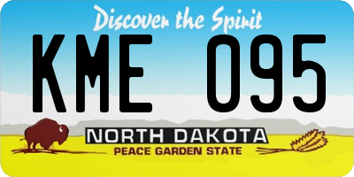 ND license plate KME095