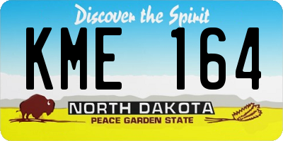 ND license plate KME164