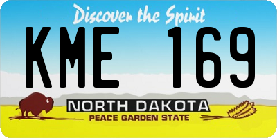 ND license plate KME169