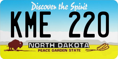 ND license plate KME220