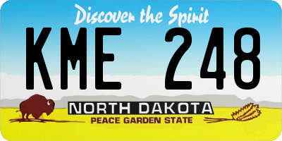 ND license plate KME248