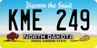ND license plate KME249