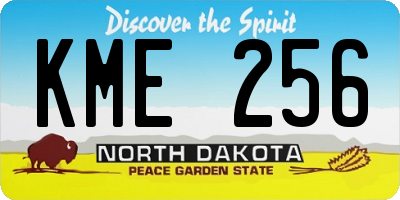ND license plate KME256