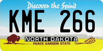 ND license plate KME266