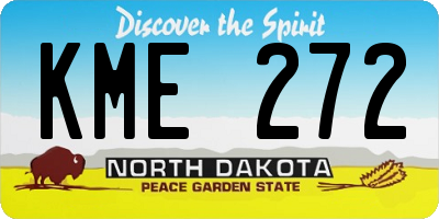 ND license plate KME272