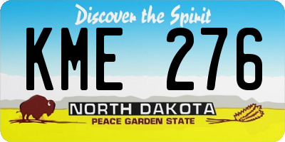 ND license plate KME276
