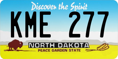 ND license plate KME277