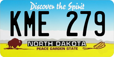 ND license plate KME279