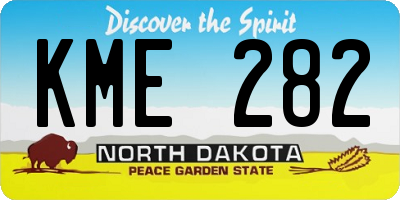 ND license plate KME282