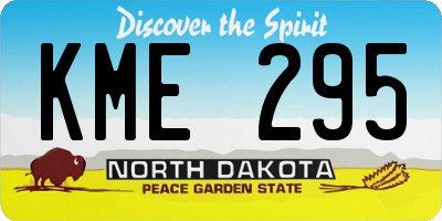 ND license plate KME295