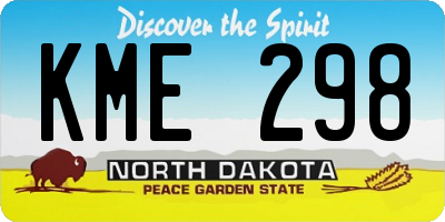 ND license plate KME298