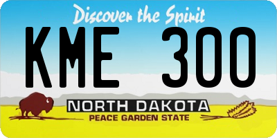 ND license plate KME300