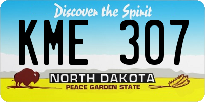 ND license plate KME307