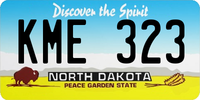 ND license plate KME323