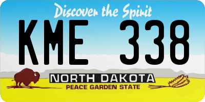 ND license plate KME338