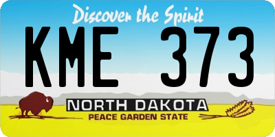 ND license plate KME373