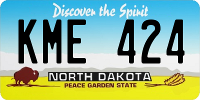 ND license plate KME424