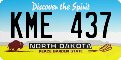 ND license plate KME437