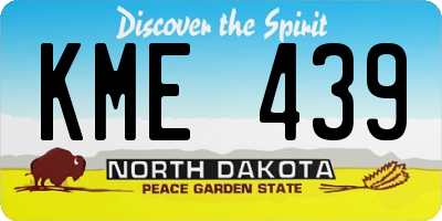 ND license plate KME439