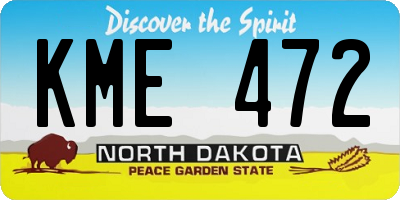 ND license plate KME472
