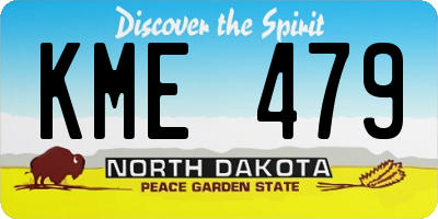ND license plate KME479