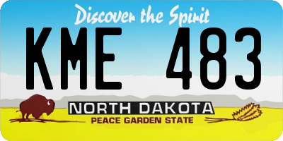 ND license plate KME483