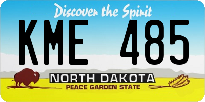 ND license plate KME485