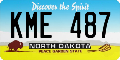 ND license plate KME487