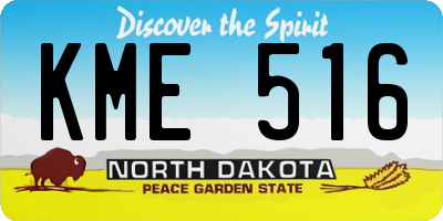 ND license plate KME516
