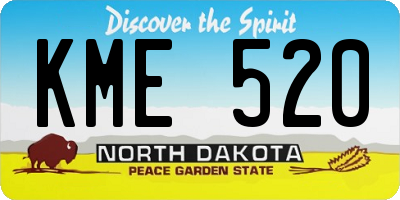 ND license plate KME520