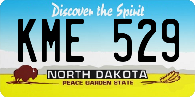 ND license plate KME529