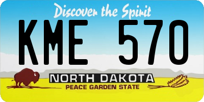 ND license plate KME570