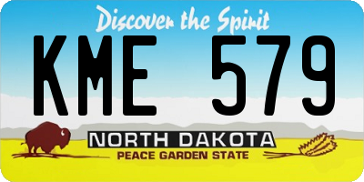 ND license plate KME579