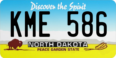 ND license plate KME586
