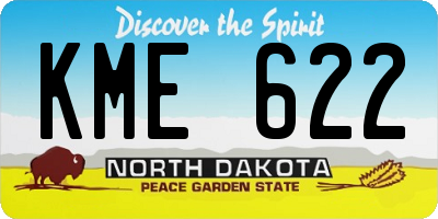 ND license plate KME622