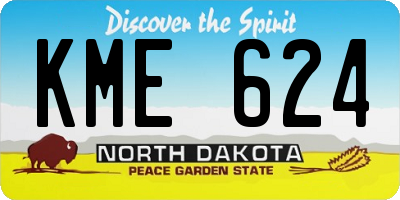 ND license plate KME624