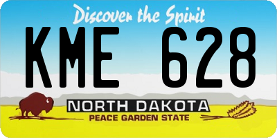 ND license plate KME628
