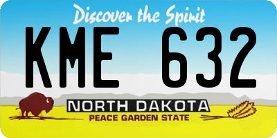 ND license plate KME632