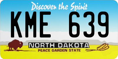 ND license plate KME639