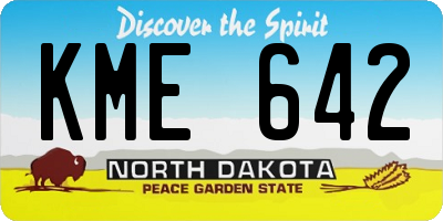 ND license plate KME642