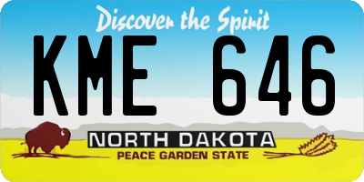 ND license plate KME646