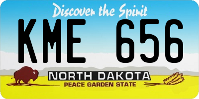 ND license plate KME656