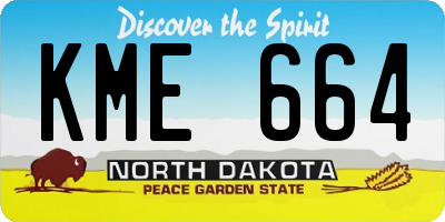 ND license plate KME664
