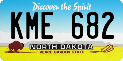 ND license plate KME682