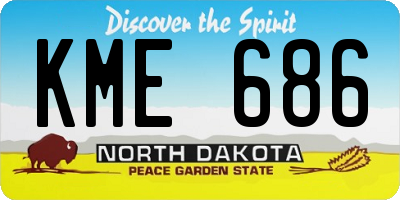 ND license plate KME686