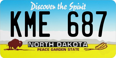 ND license plate KME687