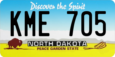 ND license plate KME705