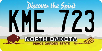 ND license plate KME723