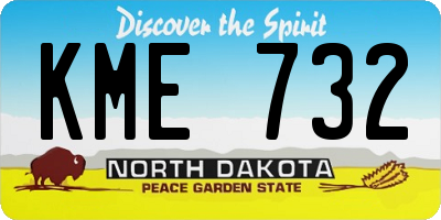 ND license plate KME732
