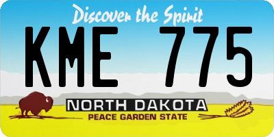 ND license plate KME775